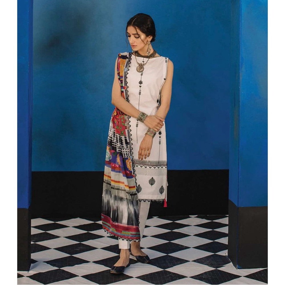 Zara Shahjahan Embroidered Lawn